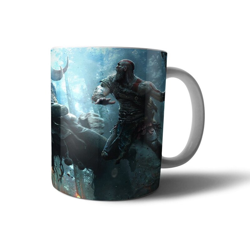 ماگ سرامیکی ساده طرح بازی گاد آف وار  یا کریتوس خدای جنگ god of war