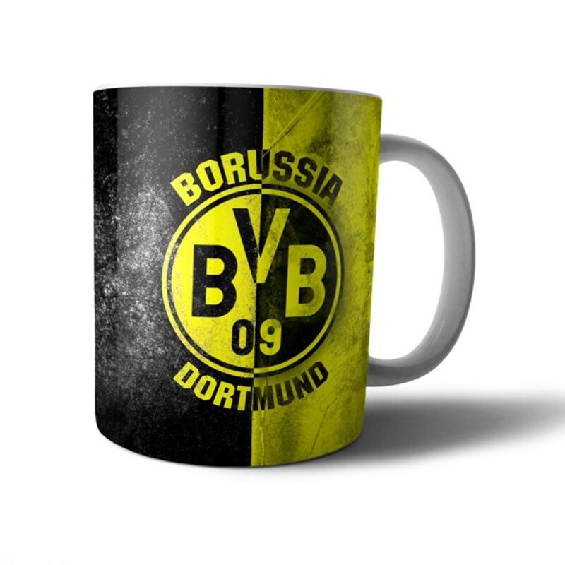 ماگ سرامیکی فوتبالی طرح تیم فوتبال بورسیا دورتموند آلمان borussia dortmund