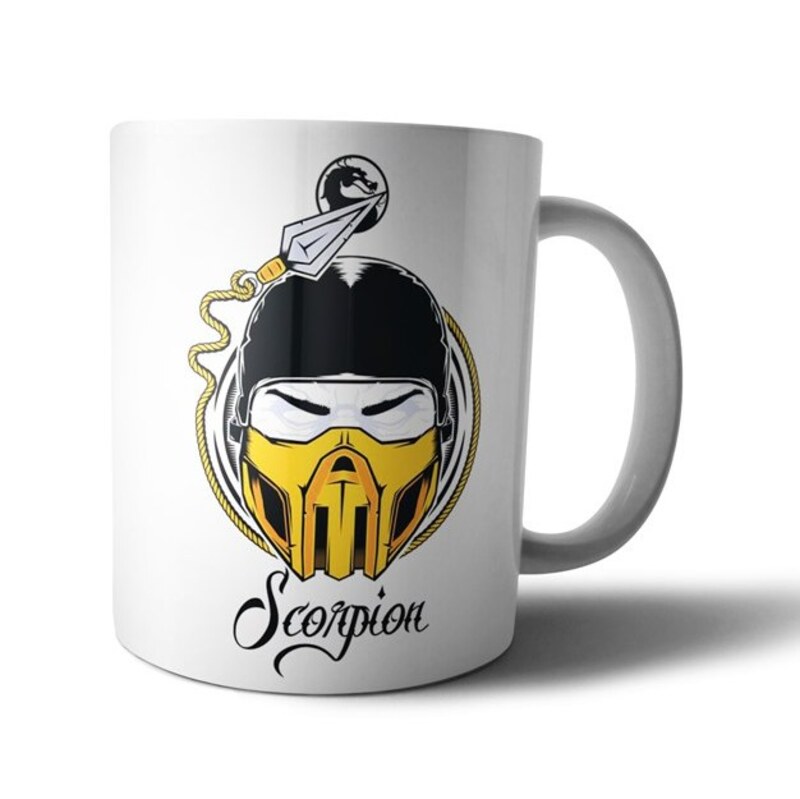 ماگ سرامیکی طرح گیمینگ بازی مورتال کمبت اسکورپیون Mortal kombat