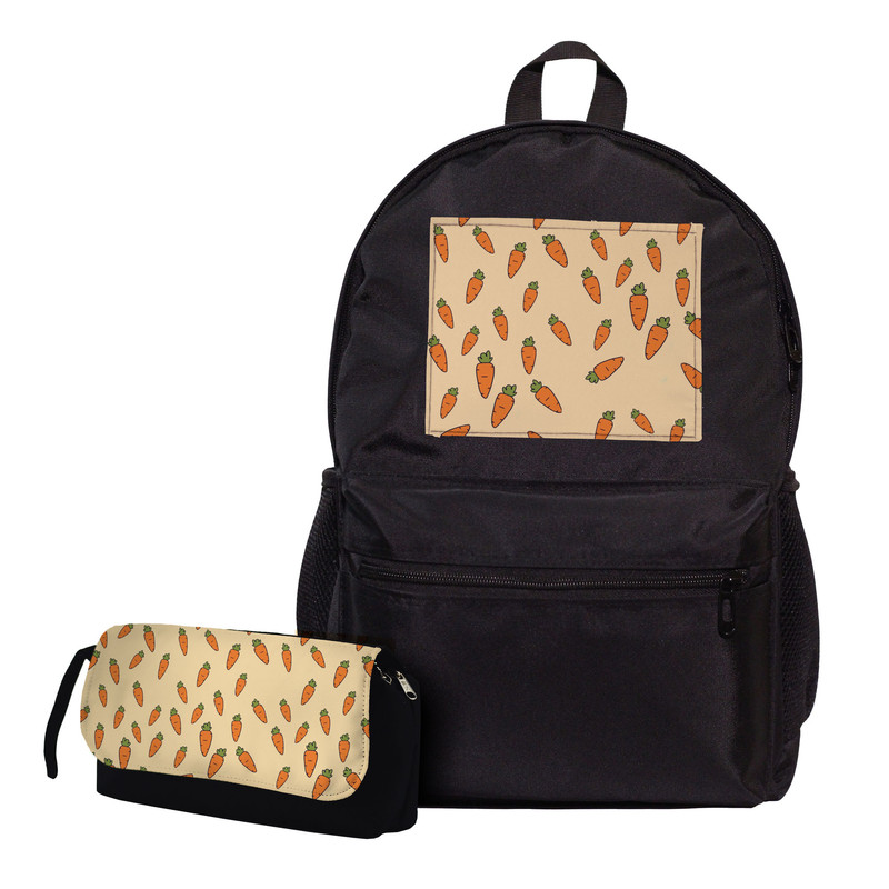 کوله پشتی طرح هویج به همراه جامدادی