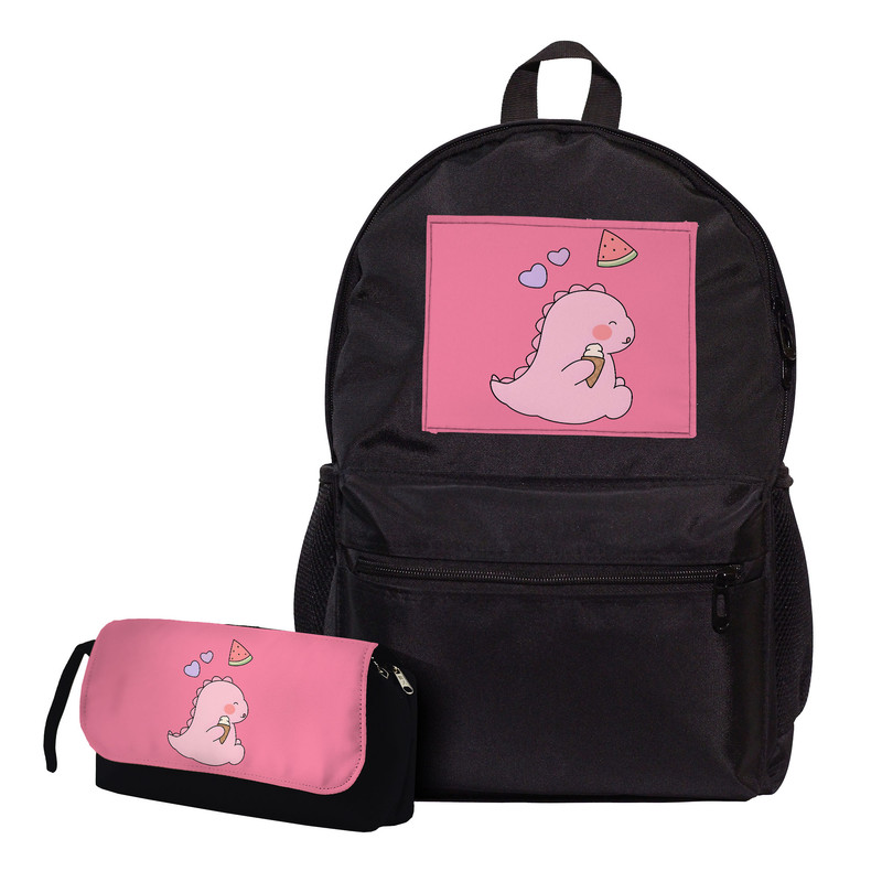 کوله پشتی مدل دایناسور کیوت به همراه جامدادی