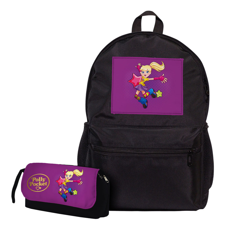 کوله پشتی طرح ‌Polly pocket کد 7029 به همراه جامدادی