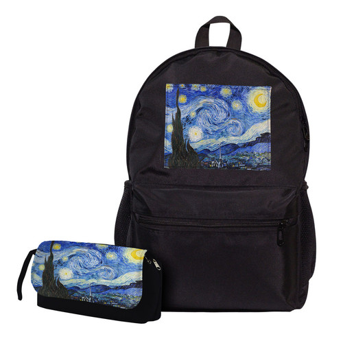 کوله پشتی مدل Starry Night به همراه جامدادی