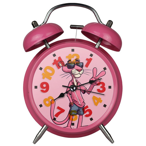 ساعت رومیزی طرح کارتون پلنگ صورتی Pink Panther