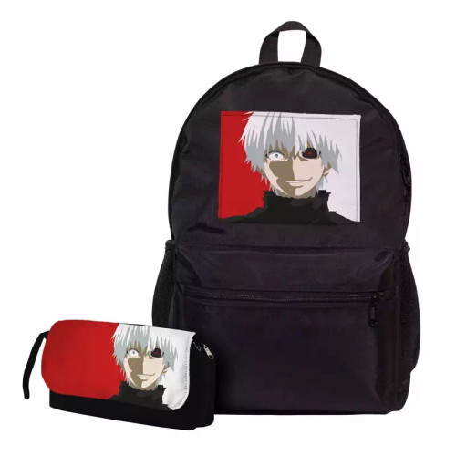 کوله پشتی مدرسه طرح انیمه توکیو غول کد Tokyo ghoul به همراه جامدادی