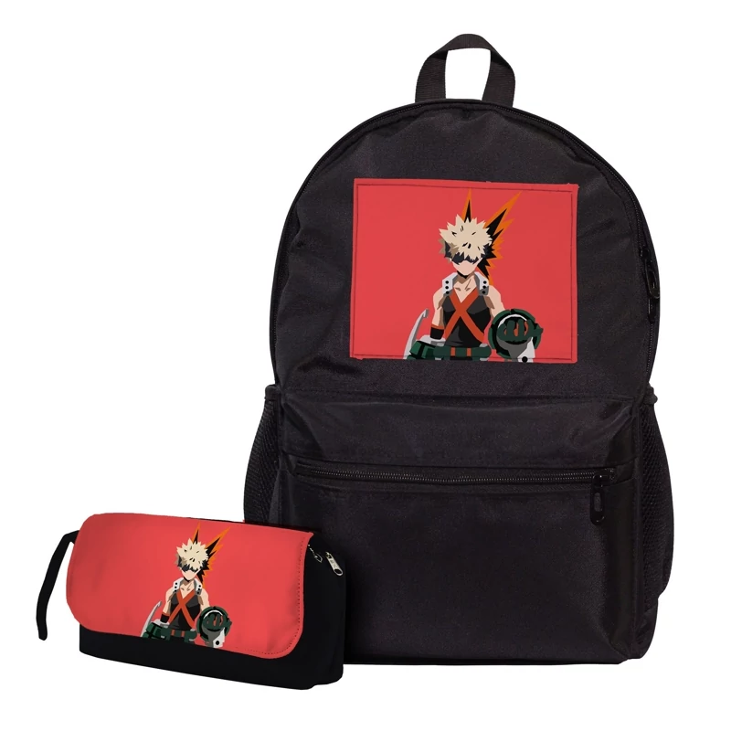 کوله پشتی همراه جامدادی کاتسوکی باکوگو مدرسه قهرمانانه من Katsuki Bakugo