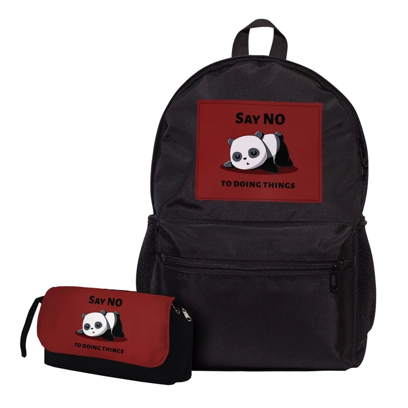 کوله پشتی مدرسه طرح پاندا کیوت Cute Panda به همراه جامدادی