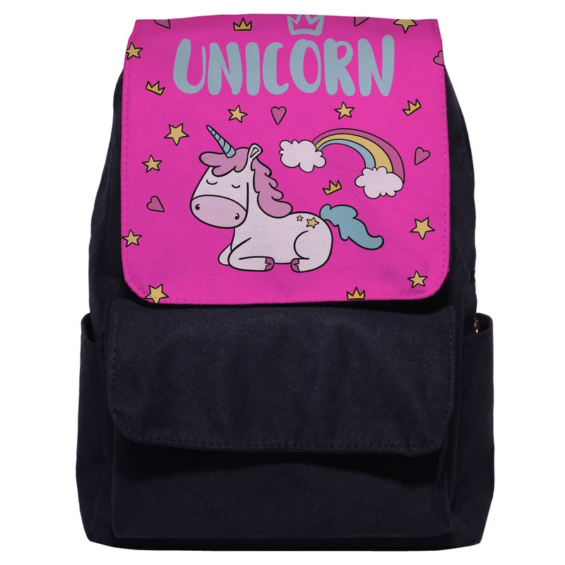 کوله پشتی دخترانه طرح unicorn کد 3006