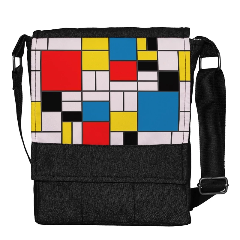 کیف دوشی طرح نقاشی  پیت موندریان Piet Mondrian