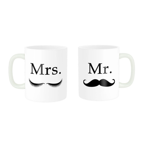 ماگ ناریکو طرح فانتزی مدل ست عاشقانه Mr Mrs کد 02 مجموعه دو عددی