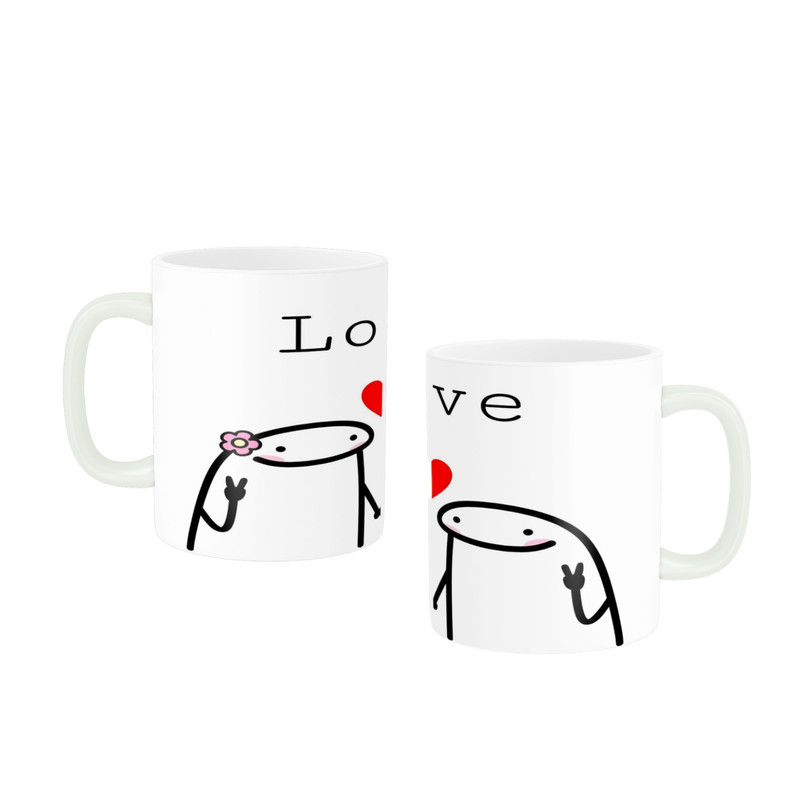 ماگ ناریکو مدل love کیوت و بامزه کد 01 مجموعه دو عددی