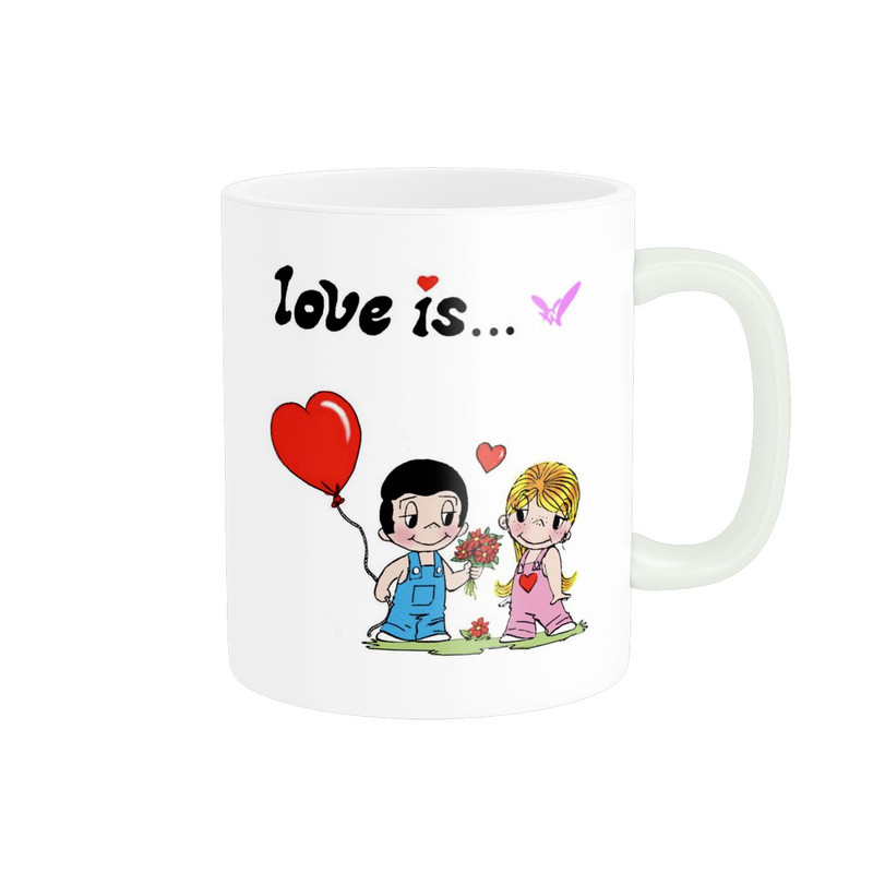 ماگ پاد آفرین مدل طرح عاشقانه لاویز کارتونی نوستالژی love is کد 1588