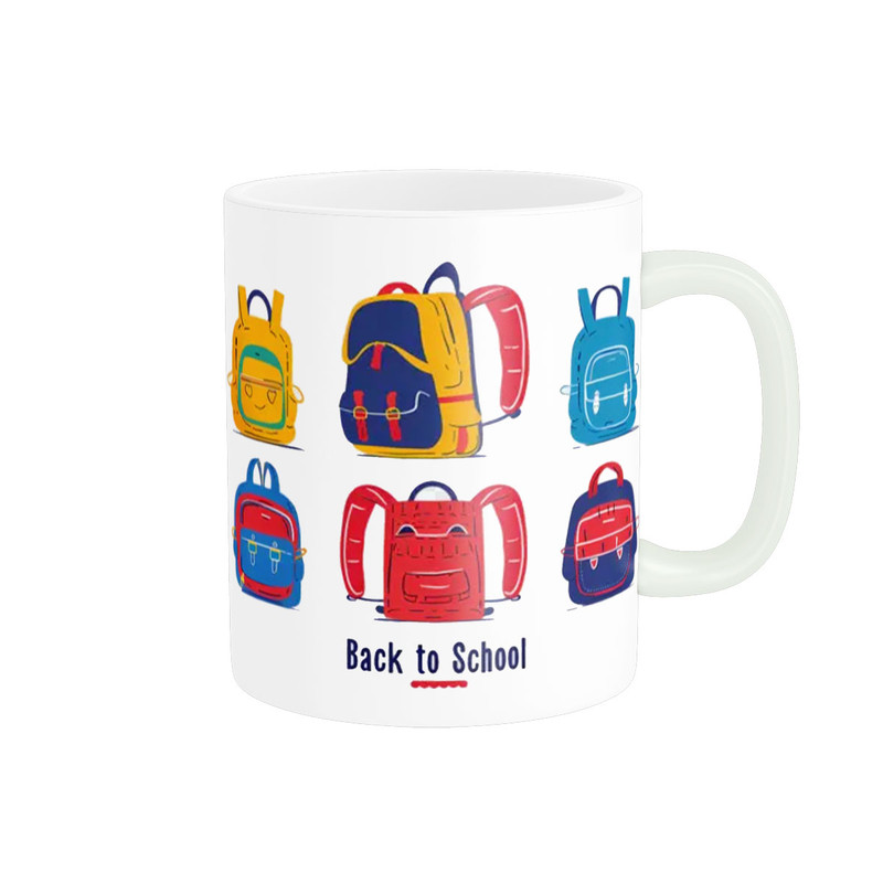 ماگ پادآفرین طرح کوله پشتی مدرسه کد 1555