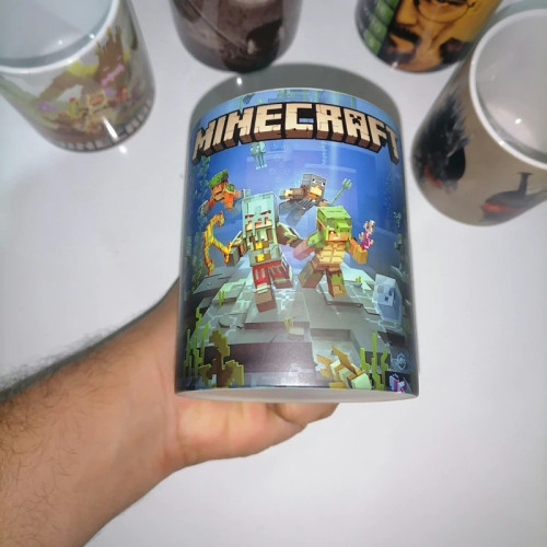 ماگ گیمینگ حرارتی ماینکرفت minecraft (جادویی . پلی استیشن . ایکس باکس . کنسول )