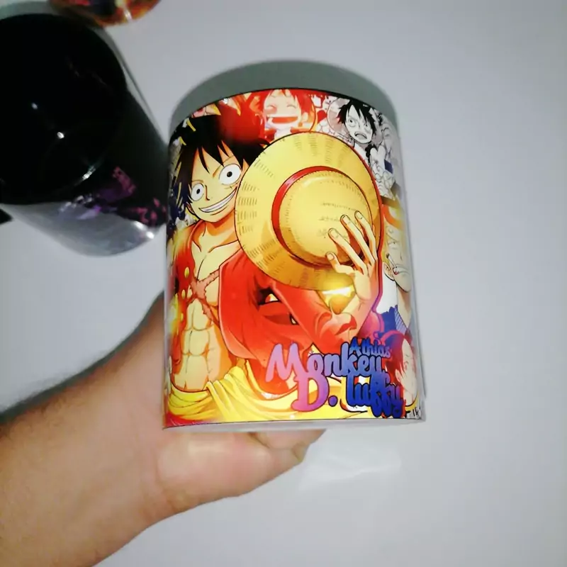 ماگ دسته و داخل مشکی انیمه وان پیس. one piece
