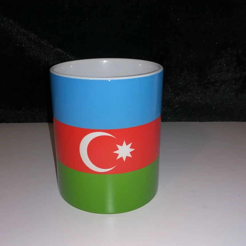 ماگ سرامیکی طرح پرچم کشور جمهوری آذربایجان