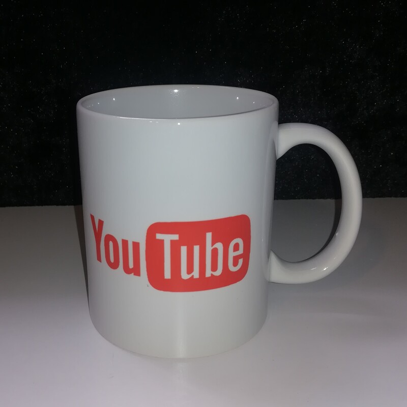 ماگ سرامیکی سفید طرح YouTube