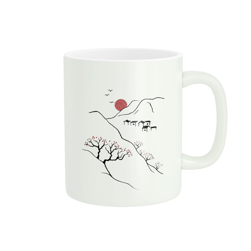 ماگ پاد آفرین مدل نقاشی ژاپنی کد 943