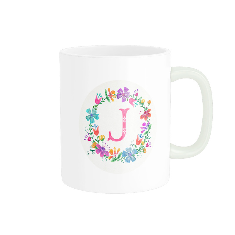 ماگ پاد آفرین مدل حروف انگلیسی جی J کد 01