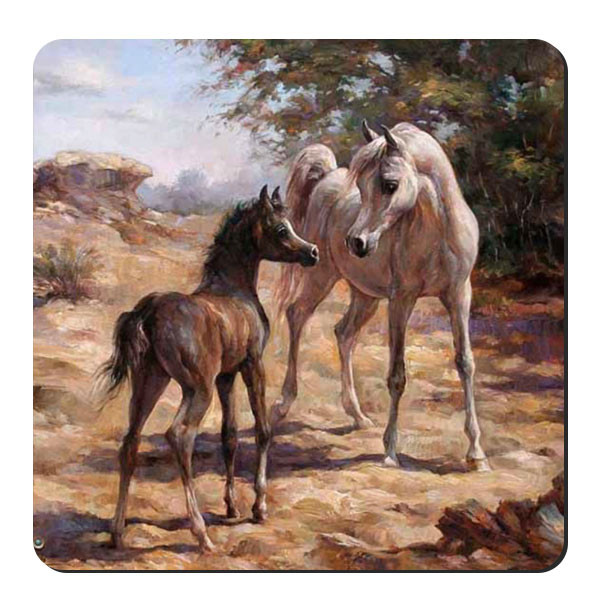 زیر لیوانی طرح نقاشی اسب کد nzl221