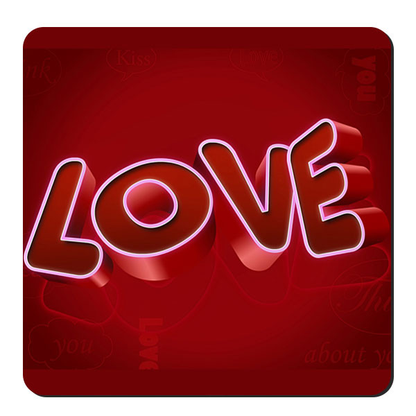 زیر لیوانی طرح LOVE کد nzl664