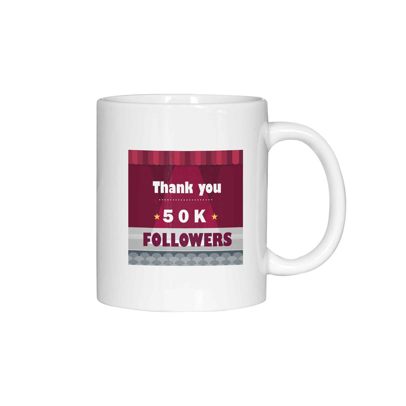 ماگ ژالینو طرح 50K Followers کد 002