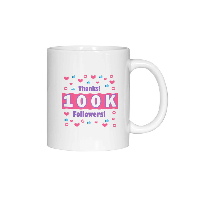 ماگ ژالینو طرح 100K Followers کد 001