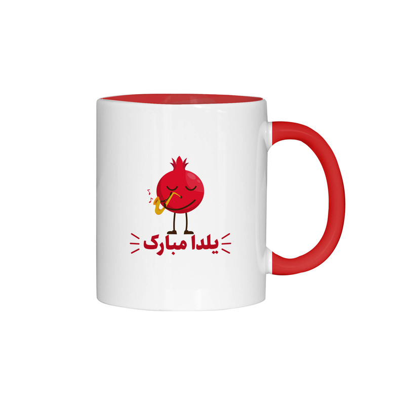 ماگ ژالینو طرح یلدا مبارک قرمز کد 001