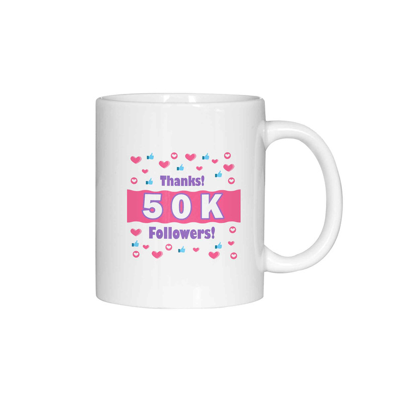 ماگ ژالینو طرح 50K Followers کد 001
