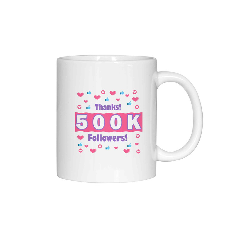ماگ ژالینو طرح 500K Followers کد 001