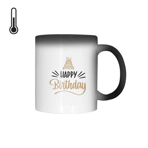 ماگ حرارتی ژالینو طرح Happy Birthday کد 001