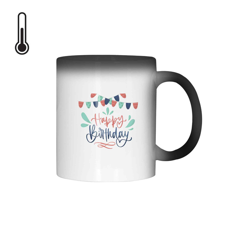 ماگ حرارتی ژالینو طرح Happy Birthday کد 001