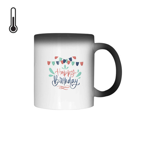 ماگ حرارتی ژالینو طرح Happy Birthday کد 001