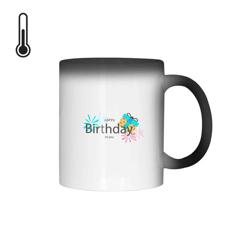 ماگ حرارتی ژالینو طرح Happy Birthday کد 001