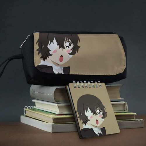 جامدادی و دفترچه طرح انیمه Bungo Stray Dogs سگ های ولگرد بانگو دازای سان Dazai
