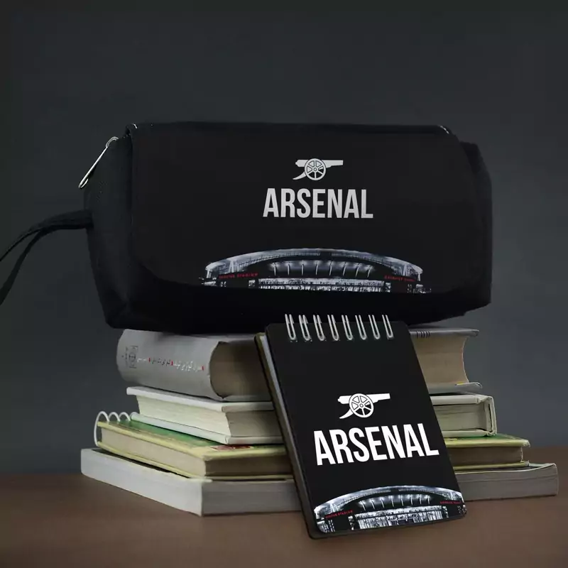 جامدادی و دفترچه طرح تیم فوتبال ارسنال arsenal ورزشگاه امارات
