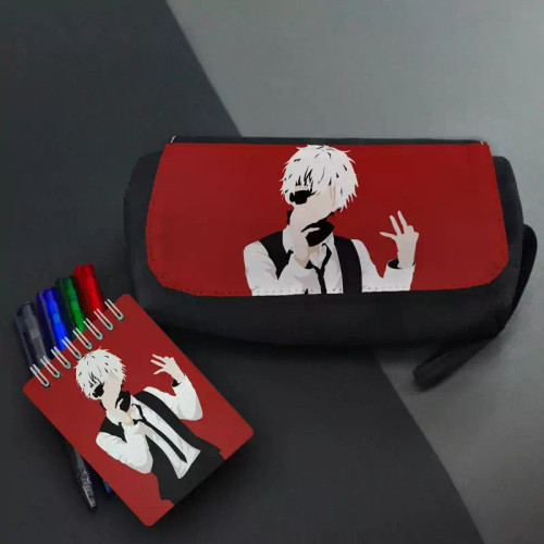 جامدادی و دفترچه طرح انیمه مانگا توکیو غول کانکی Anime Manga Tokyo ghoul kaneki