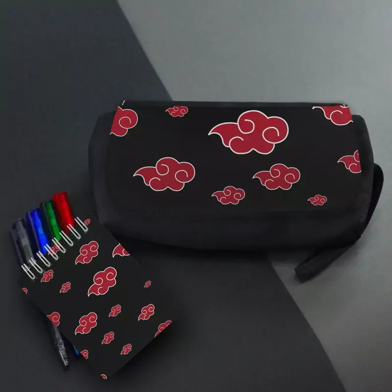 جامدادی و دفترچه طرح انیمه ناروتو ایتاچی آکاتسوکی Naruto itachi akatsuki