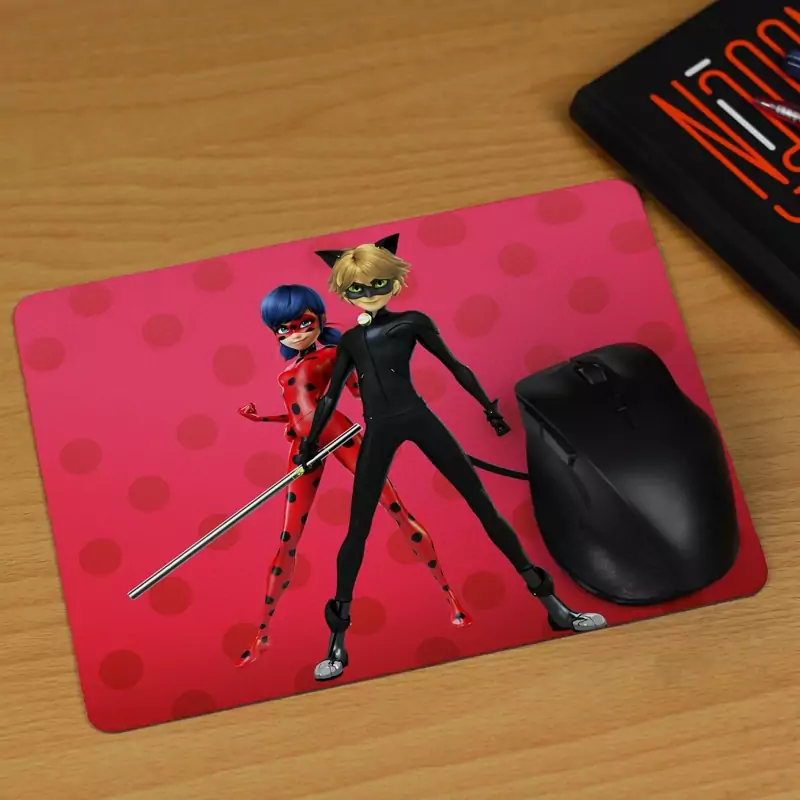 موس پد طرح کارتون کودک انیمیشن دختر کفشدوزکی و پسر گربه ای Ladybug