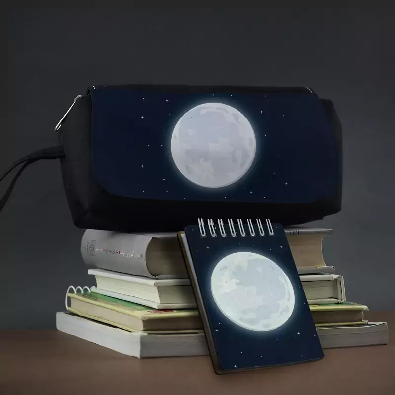 جامدادی و دفترچه طرح ماه کامل Moon