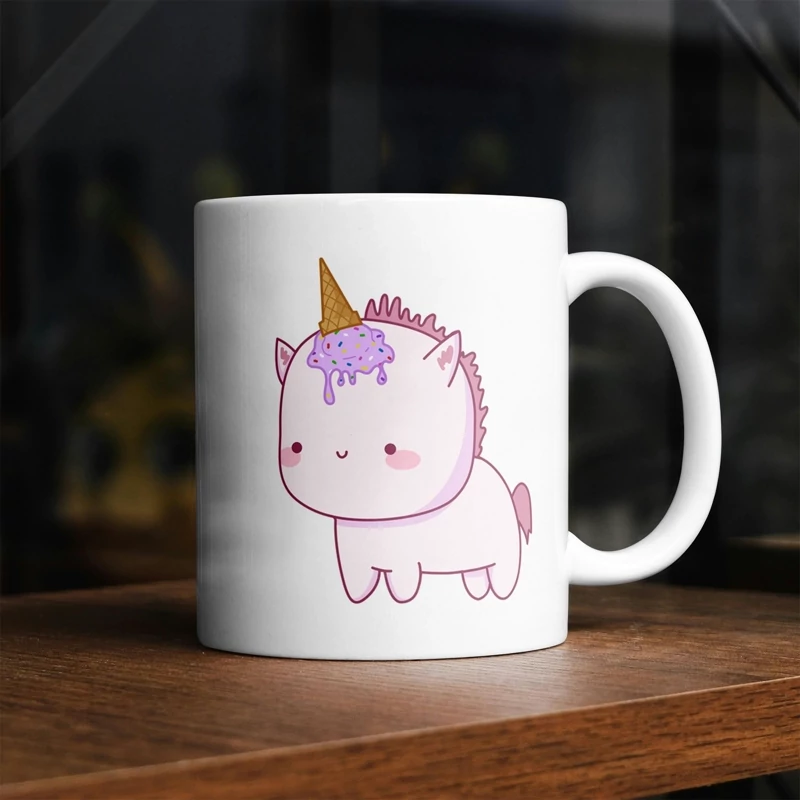 لیوان ماگ سرامیکی طرح اسب تکشاخ گوگولی کیوت Unicorn Cute