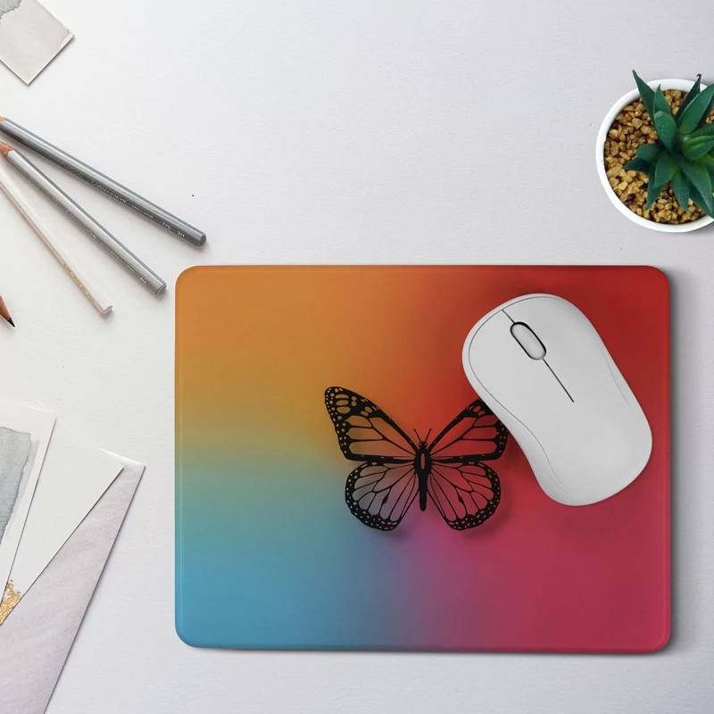 موس پد طرح پروانه Butterfly