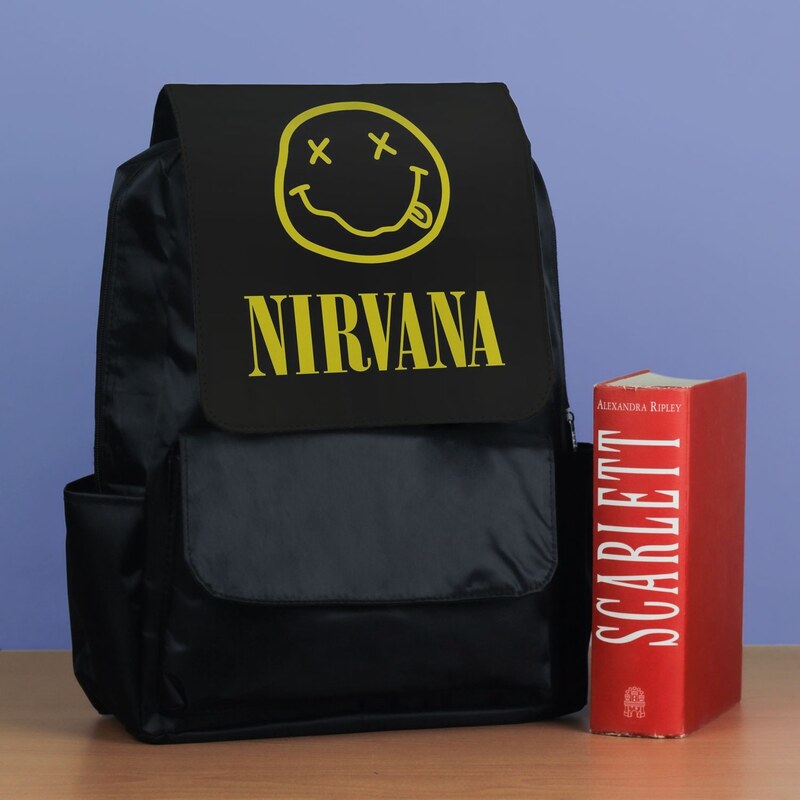 کوله پشتی مدرسه طرح گروه موسیقی راک نیروانا Nirvana Rock music