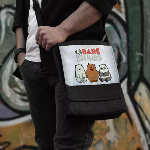 کیف دوشی چی چاپ طرح انیمیشن خرس های بچول کله فندقی We Bare Bears