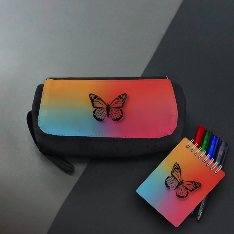 جامدادی و دفترچه طرح پروانه Butterfly
