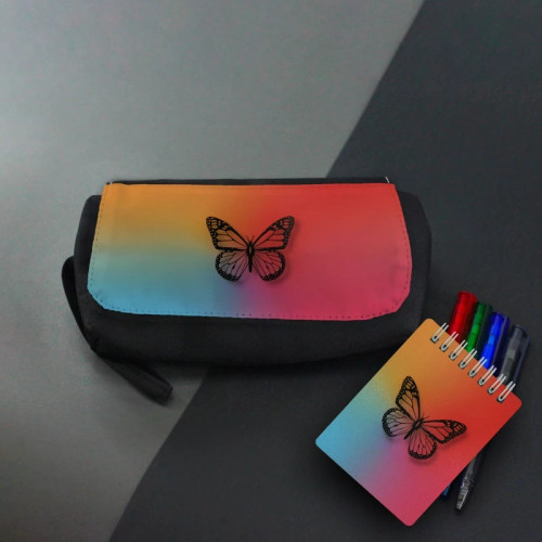 جامدادی و دفترچه طرح پروانه Butterfly