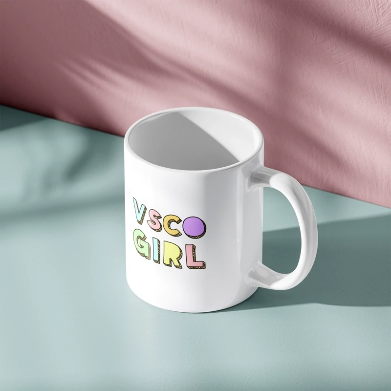 لیوان ماگ سرامیکی طرح گروه دخترانه Vsco Girl
