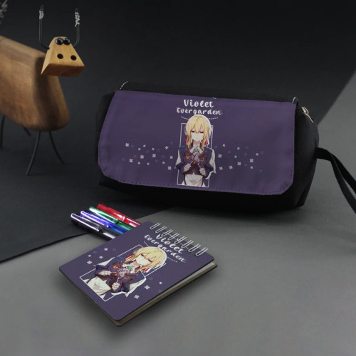 جامدادی و دفترچه طرح انیمه وایولت اورگاردن Violet Evergarden