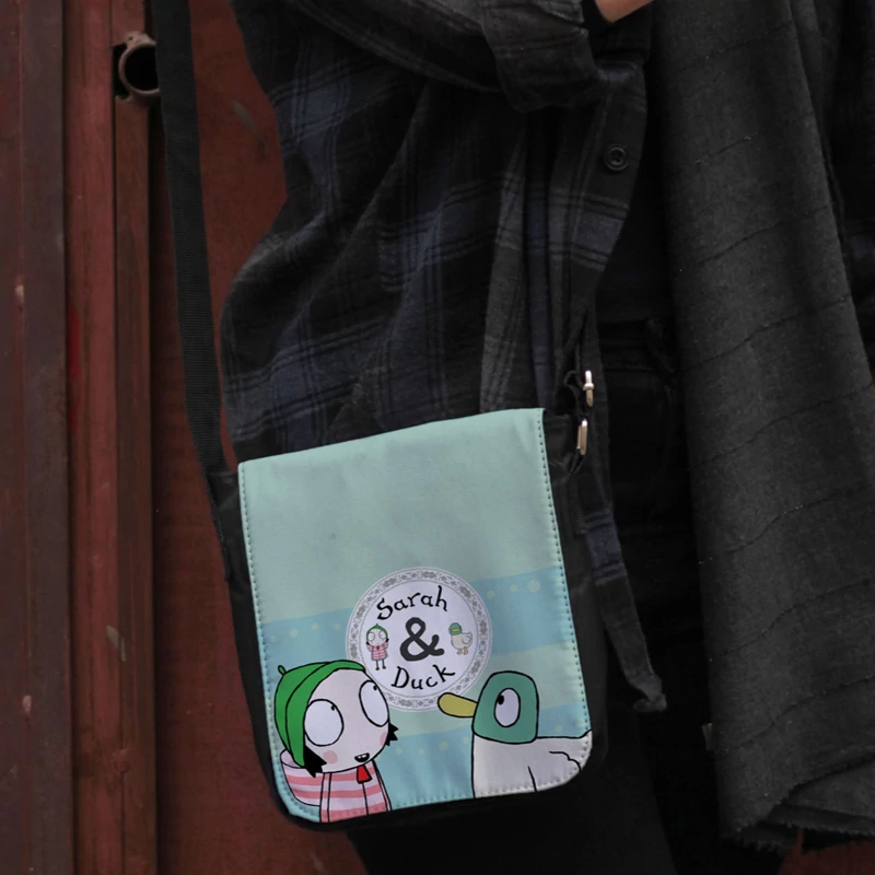 کیف دوشی طرح انیمه دخترانه سارا و اردک sarah and duck