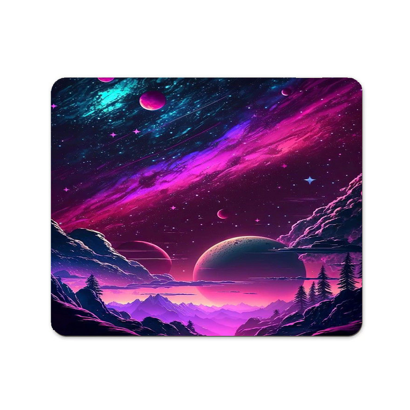 ماوس پد پاد آفرین مدل فانتزی طرح کهکشانی سیاره کد p69 سایز 24*19 سانتی متر